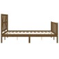 vidaXL Massivholzbett mit Kopfteil Honigbraun 120x200 cm vidaXL Massivholzbett mit Kopfteil Honigbraun 120x200 cm