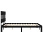 vidaXL Massivholzbett mit Kopfteil Schwarz 160x200 cm vidaXL Massivholzbett mit Kopfteil Schwarz 160x200 cm