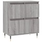 vidaXL Sideboards 2 Stk. Grau Sonoma Holzwerkstoff vidaXL Sideboards 2 Stk. Grau Sonoma Holzwerkstoff