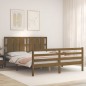 vidaXL Massivholzbett mit Kopfteil Honigbraun 160x200 cm vidaXL Massivholzbett mit Kopfteil Honigbraun 160x200 cm