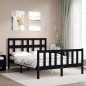 vidaXL Massivholzbett mit Kopfteil Schwarz 140x190 cm vidaXL Massivholzbett mit Kopfteil Schwarz 140x190 cm