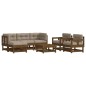vidaXL 7-tlg. Garten-Lounge-Set mit Kissen Honigbraun Massivholz vidaXL 7-tlg. Garten-Lounge-Set mit Kissen Honigbraun Massivholz