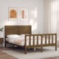 vidaXL Massivholzbett mit Kopfteil Honigbraun 140x200 cm vidaXL Massivholzbett mit Kopfteil Honigbraun 140x200 cm