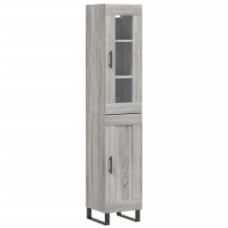 Highboard Grau Sonoma 34,5x34x180 cm Holzwerkstoff