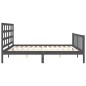 vidaXL Bettgestell mit Kopfteil Grau 180x200 cm Massivholz vidaXL Bettgestell mit Kopfteil Grau 180x200 cm Massivholz