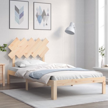vidaXL Massivholzbett mit Kopfteil 100x200 cm