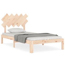 vidaXL Massivholzbett mit Kopfteil 100x200 cm