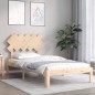 vidaXL Massivholzbett mit Kopfteil 100x200 cm vidaXL Massivholzbett mit Kopfteil 100x200 cm