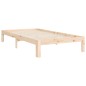 vidaXL Massivholzbett mit Kopfteil 100x200 cm vidaXL Massivholzbett mit Kopfteil 100x200 cm
