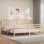 vidaXL Massivholzbett mit Kopfteil vidaXL Massivholzbett mit Kopfteil