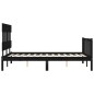 vidaXL Massivholzbett mit Kopfteil Schwarz 140x190 cm vidaXL Massivholzbett mit Kopfteil Schwarz 140x190 cm