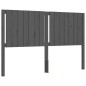 vidaXL Massivholzbett mit Kopfteil Grau 160x200 cm vidaXL Massivholzbett mit Kopfteil Grau 160x200 cm