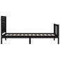 vidaXL Massivholzbett mit Kopfteil Schwarz 100x200 cm vidaXL Massivholzbett mit Kopfteil Schwarz 100x200 cm