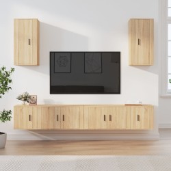 vidaXL 6-tlg. TV-Schrank-Set Sonoma-Eiche Holzwerkstoff