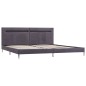 Bettgestell mit LED Grau Stoff 180 x 200 cm Bettgestell mit LED Grau Stoff 180 x 200 cm