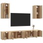 vidaXL 6-tlg. TV-Schrank-Set Sonoma-Eiche Holzwerkstoff vidaXL 6-tlg. TV-Schrank-Set Sonoma-Eiche Holzwerkstoff