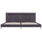 Bettgestell mit LED Grau Stoff 180 x 200 cm Bettgestell mit LED Grau Stoff 180 x 200 cm