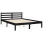 vidaXL Massivholzbett mit Kopfteil Schwarz 140x190 cm vidaXL Massivholzbett mit Kopfteil Schwarz 140x190 cm