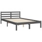 vidaXL Massivholzbett mit Kopfteil Grau 120x200 cm vidaXL Massivholzbett mit Kopfteil Grau 120x200 cm