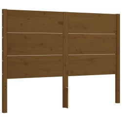 vidaXL Massivholzbett mit Kopfteil Honigbraun