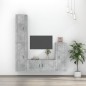 vidaXL 4-tlg. TV-Schrank-Set Betongrau Holzwerkstoff vidaXL 4-tlg. TV-Schrank-Set Betongrau Holzwerkstoff