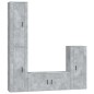 vidaXL 4-tlg. TV-Schrank-Set Betongrau Holzwerkstoff vidaXL 4-tlg. TV-Schrank-Set Betongrau Holzwerkstoff