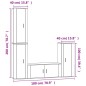 vidaXL 4-tlg. TV-Schrank-Set Betongrau Holzwerkstoff vidaXL 4-tlg. TV-Schrank-Set Betongrau Holzwerkstoff