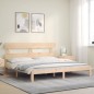 vidaXL Massivholzbett mit Kopfteil 200x200 cm vidaXL Massivholzbett mit Kopfteil 200x200 cm