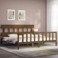 vidaXL Massivholzbett mit Kopfteil Honigbraun 200x200 cm vidaXL Massivholzbett mit Kopfteil Honigbraun 200x200 cm