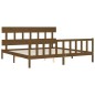 vidaXL Massivholzbett mit Kopfteil Honigbraun 200x200 cm vidaXL Massivholzbett mit Kopfteil Honigbraun 200x200 cm