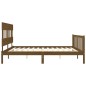 vidaXL Massivholzbett mit Kopfteil Honigbraun 200x200 cm vidaXL Massivholzbett mit Kopfteil Honigbraun 200x200 cm