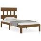 vidaXL Massivholzbett mit Kopfteil Honigbraun 90x200 cm vidaXL Massivholzbett mit Kopfteil Honigbraun 90x200 cm