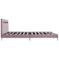Bettgestell mit LED Rosa Stoff 180 x 200 cm Bettgestell mit LED Rosa Stoff 180 x 200 cm
