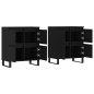 Sideboards 2 Stk. Schwarz Holzwerkstoff Sideboards 2 Stk. Schwarz Holzwerkstoff