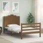 vidaXL Massivholzbett mit Kopfteil Honigbraun 100x200 cm vidaXL Massivholzbett mit Kopfteil Honigbraun 100x200 cm