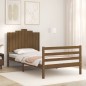 vidaXL Massivholzbett mit Kopfteil Honigbraun 100x200 cm vidaXL Massivholzbett mit Kopfteil Honigbraun 100x200 cm