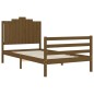 vidaXL Massivholzbett mit Kopfteil Honigbraun 100x200 cm vidaXL Massivholzbett mit Kopfteil Honigbraun 100x200 cm