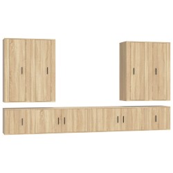 vidaXL 8-tlg. TV-Schrank-Set Sonoma-Eiche Holzwerkstoff