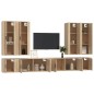 vidaXL 8-tlg. TV-Schrank-Set Sonoma-Eiche Holzwerkstoff vidaXL 8-tlg. TV-Schrank-Set Sonoma-Eiche Holzwerkstoff
