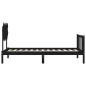 vidaXL Massivholzbett mit Kopfteil Schwarz 90x200 cm vidaXL Massivholzbett mit Kopfteil Schwarz 90x200 cm
