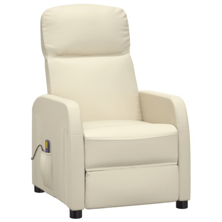 Massagesessel Cremeweiß Kunstleder