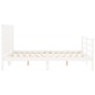 vidaXL Massivholzbett mit Kopfteil Weiß 140x190 cm vidaXL Massivholzbett mit Kopfteil Weiß 140x190 cm
