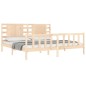 vidaXL Massivholzbett mit Kopfteil 200x200 cm vidaXL Massivholzbett mit Kopfteil 200x200 cm