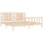 vidaXL Massivholzbett mit Kopfteil 200x200 cm vidaXL Massivholzbett mit Kopfteil 200x200 cm