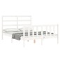vidaXL Massivholzbett mit Kopfteil Weiß 140x190 cm vidaXL Massivholzbett mit Kopfteil Weiß 140x190 cm