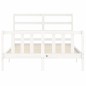 vidaXL Massivholzbett mit Kopfteil Weiß 140x190 cm vidaXL Massivholzbett mit Kopfteil Weiß 140x190 cm