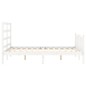 vidaXL Massivholzbett mit Kopfteil Weiß 140x190 cm vidaXL Massivholzbett mit Kopfteil Weiß 140x190 cm
