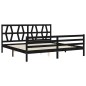vidaXL Massivholzbett mit Kopfteil Schwarz 200x200 cm vidaXL Massivholzbett mit Kopfteil Schwarz 200x200 cm