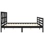 vidaXL Massivholzbett mit Kopfteil Schwarz 200x200 cm vidaXL Massivholzbett mit Kopfteil Schwarz 200x200 cm
