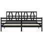 vidaXL Massivholzbett mit Kopfteil Schwarz 200x200 cm vidaXL Massivholzbett mit Kopfteil Schwarz 200x200 cm